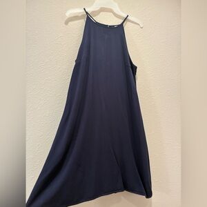 Casual Navy Blue Sleeveless Dress